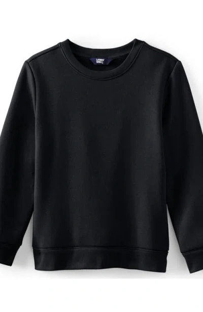 Lands' End Kids Novelty Fleece Crewneck Sweatshirt In Black