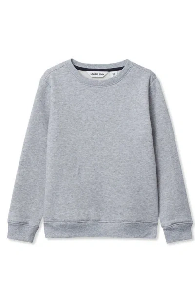 Lands' End Kids Novelty Fleece Crewneck Sweatshirt In Gray
