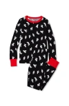 Lands' End Kids Pattern Snug Fit Pajama Set In Black