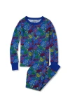 Lands' End Kids Pattern Snug Fit Pajama Set In Blue