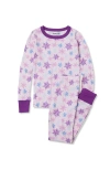 Lands' End Kids Pattern Snug Fit Pajama Set In Purple