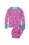 Lands' End Kids Pattern Snug Fit Pajama Set In Purple