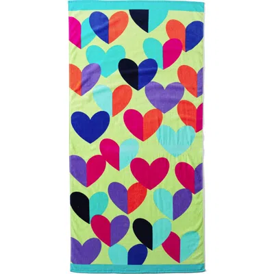 Lands' End Kids Printed Velour Beach Towel In Multi