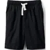 Lands' End Kids Pull On Chambray Elastic Waist Shorts In Black