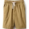 Lands' End Kids Pull On Chambray Elastic Waist Shorts In Gold Yellow