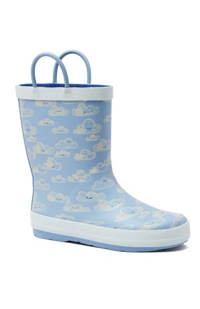 Lands' End Kids Pull On Splash Rubber Rain Boots In Blue