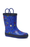 Lands' End Kids Pull On Splash Rubber Rain Boots In Blue