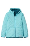 Lands' End Kids Reversible Water Resistant High Pile Insulated Jacket In Blue