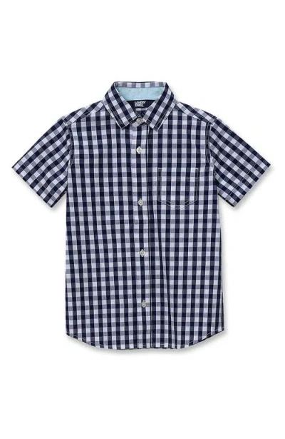 Lands' End Kids Short Sleeve Poplin Camp Shirt In Blue