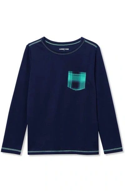Lands' End Kids Soft Jersey Sleep Top In Blue