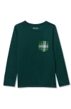 Lands' End Kids Soft Jersey Sleep Top In Green