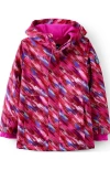 Lands' End Kids Squall Fleece Lined Waterproof Insulated Jacket In Dark Pink Brushed Combo