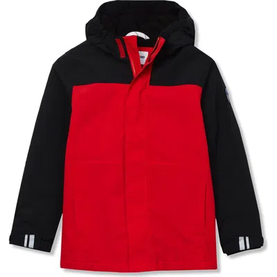 Lands' End Kids Squall Fleece Lined Waterproof Insulated Jacket In Red