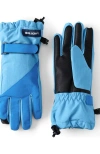 Lands' End Kids Squall Gloves In Vista Blue Colorblock
