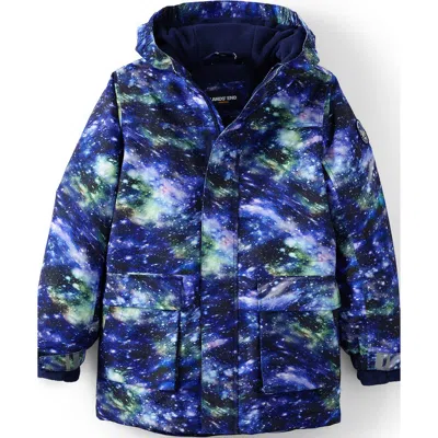 Lands' End Kids Squall Waterproof Insulated Winter Parka In Blue Galaxy Cosmos