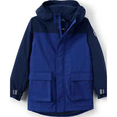 Lands' End Kids Squall Waterproof Insulated Winter Parka In Dark Navy Colorblock