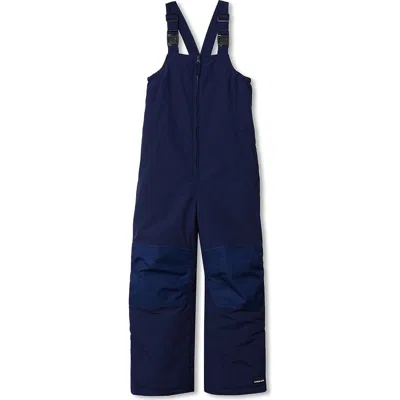 Lands' End Babies'  Kids Squall Waterproof Iron Knee Bib Snow Pants In Blue