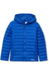 Lands' End Kids Thermoplume Packable Hooded Jacket In Blue