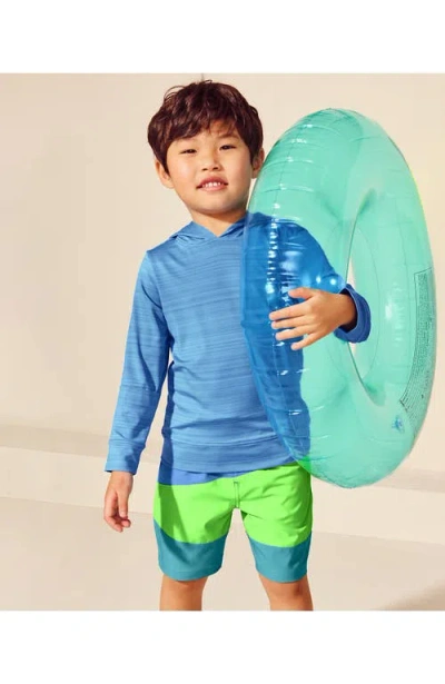 Lands' End Kids Upf 50 Sun Protection Hoodie In Malibu Blue