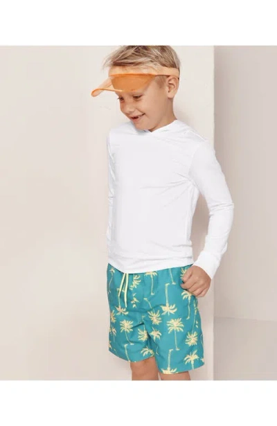 Lands' End Kids Upf 50 Sun Protection Hoodie In White