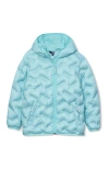 Lands' End Kids Water Resistant Seamless Quilt Insulated Jacket In Blue