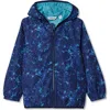 Lands' End Kids Waterproof Rain Jacket In Blue