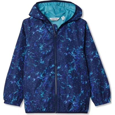 Lands' End Kids Waterproof Rain Jacket In Blue