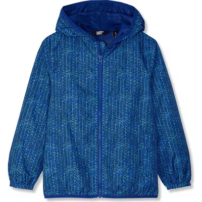 Lands' End Kids Waterproof Rain Jacket In Blue