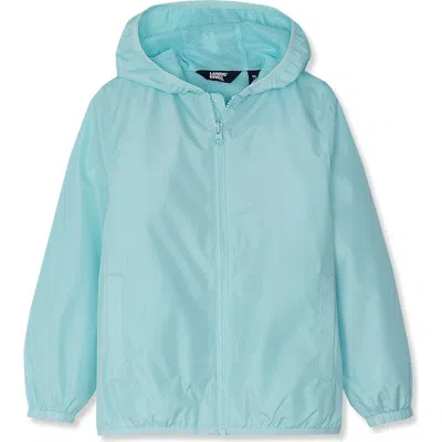 Lands' End Kids Waterproof Rain Jacket In Blue