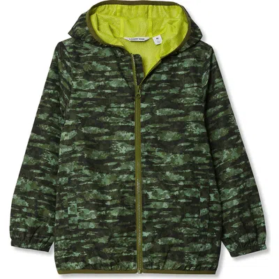 Lands' End Kids Waterproof Rain Jacket In Green