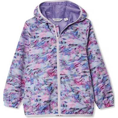 Lands' End Kids Waterproof Rain Jacket In Purple