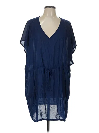 Pre-owned Lands' End Kimono In Blue
