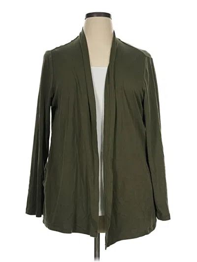 Pre-owned Lands' End Kimono In Green