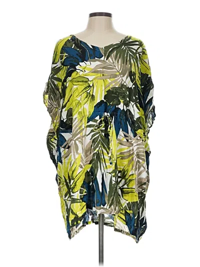 Pre-owned Lands' End Kimono In Green