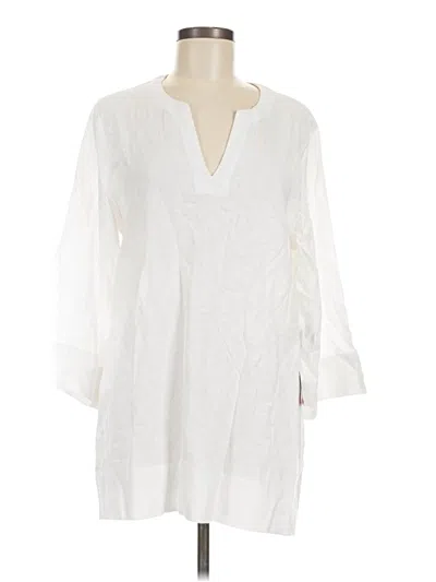 Pre-owned Lands' End Kimono In White