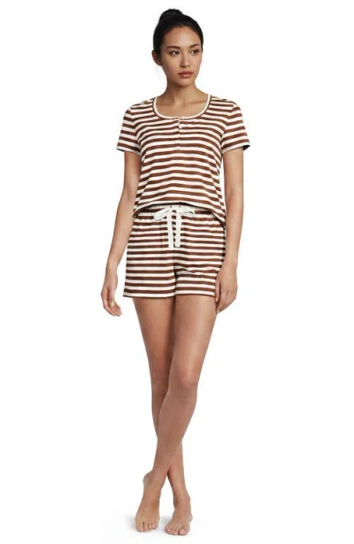 Lands' End Knit 2 Piece Pajama Set In Neutral