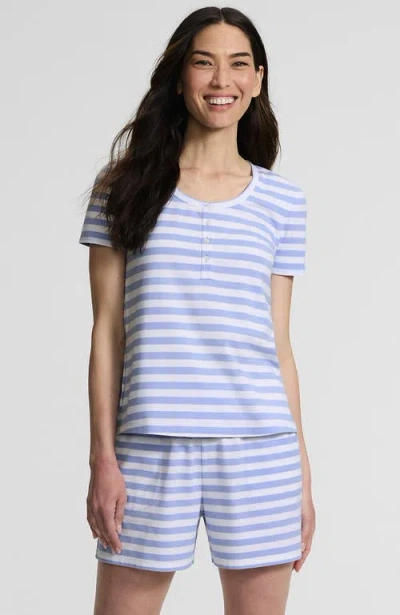 Lands' End Knit 2 Piece Pajama Set In Blue