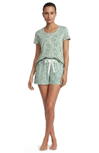 Lands' End Knit 2 Piece Pajama Set In Green