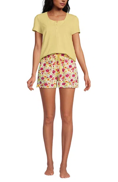 Lands' End Knit 2 Piece Pajama Set In Multi