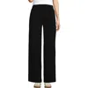 Lands' End Knit High Rise Pleated Wide Leg Pants In Black