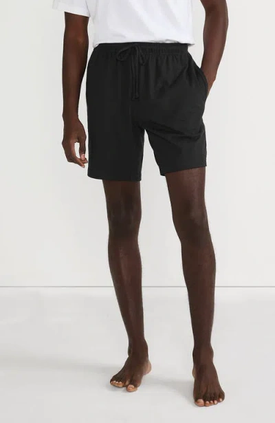 Lands' End Knit Jersey Pajama Shorts In Black