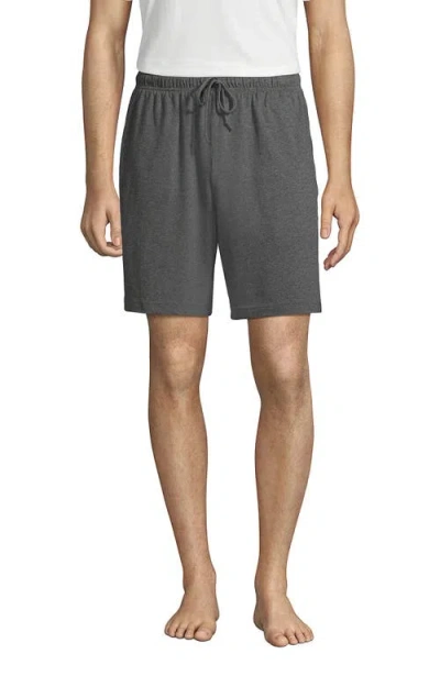 Lands' End Knit Jersey Pajama Shorts In Gray