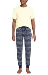 Lands' End Knit Jersey Pajama Sleep Set In Multi