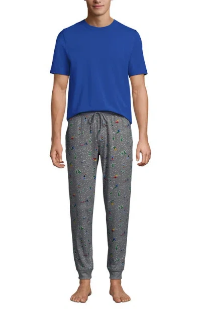 Lands' End Knit Jersey Pajama Sleep Set In Multi