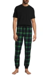 Lands' End Knit Jersey Pajama Sleep Set In Multi
