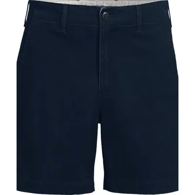 Lands' End Knockabout 7" Comfort Waist Classic Fit Chino Short In Blue