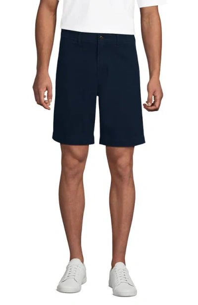 Lands' End Knockabout 9" Comfort Waist Classic Fit Chino Short In Blue