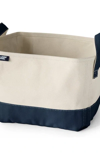 Lands' End Large Canvas Storage Tote In Pink