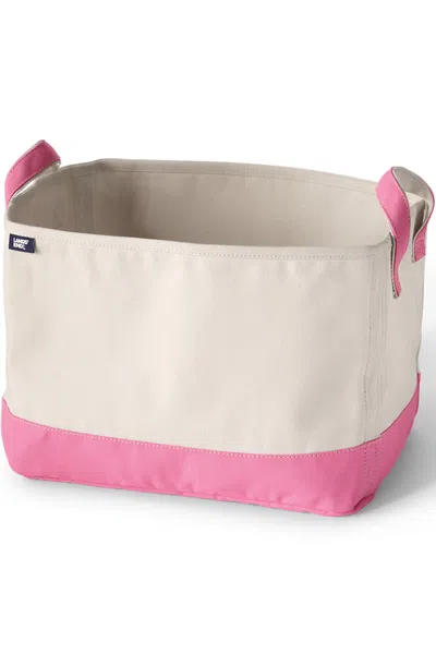 Lands' End Large Canvas Storage Tote In Neutral