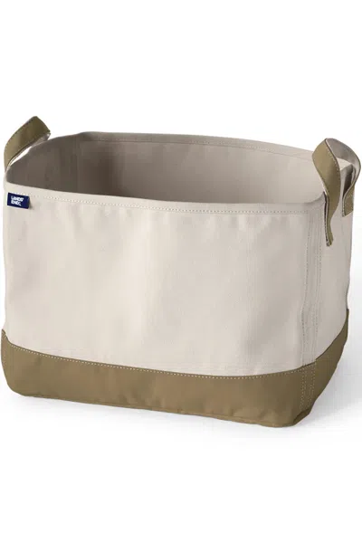 Lands' End Large Canvas Storage Tote In Brown